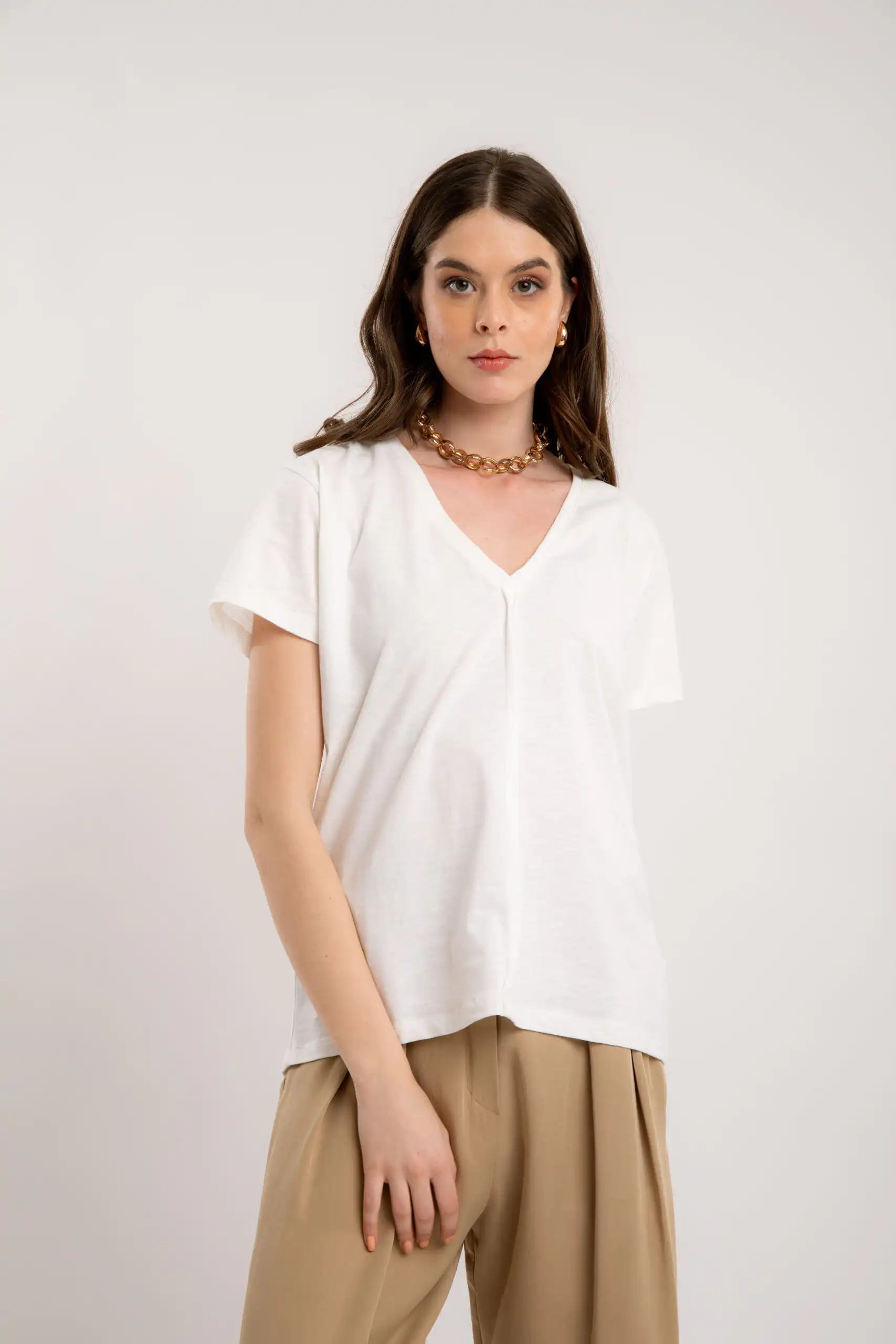 029A4943 MAJICA ANTIGONA ORGANIC OFF WHITE - Slika 1