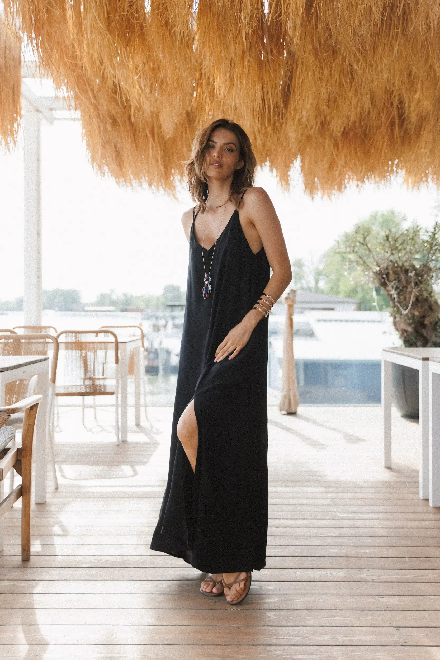 HALJINA MAXI LAGANINI BLACK