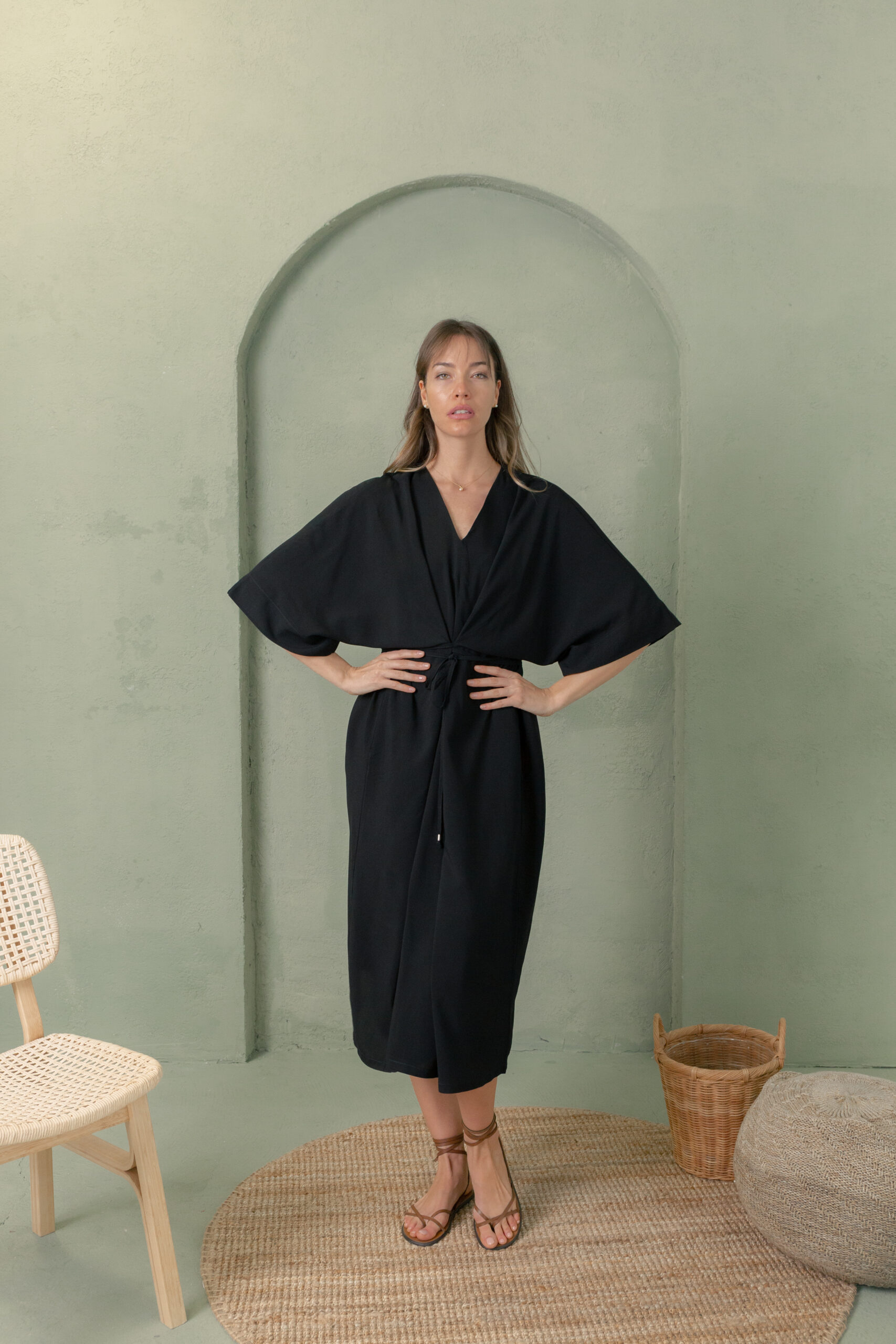 Haljina Kimono black