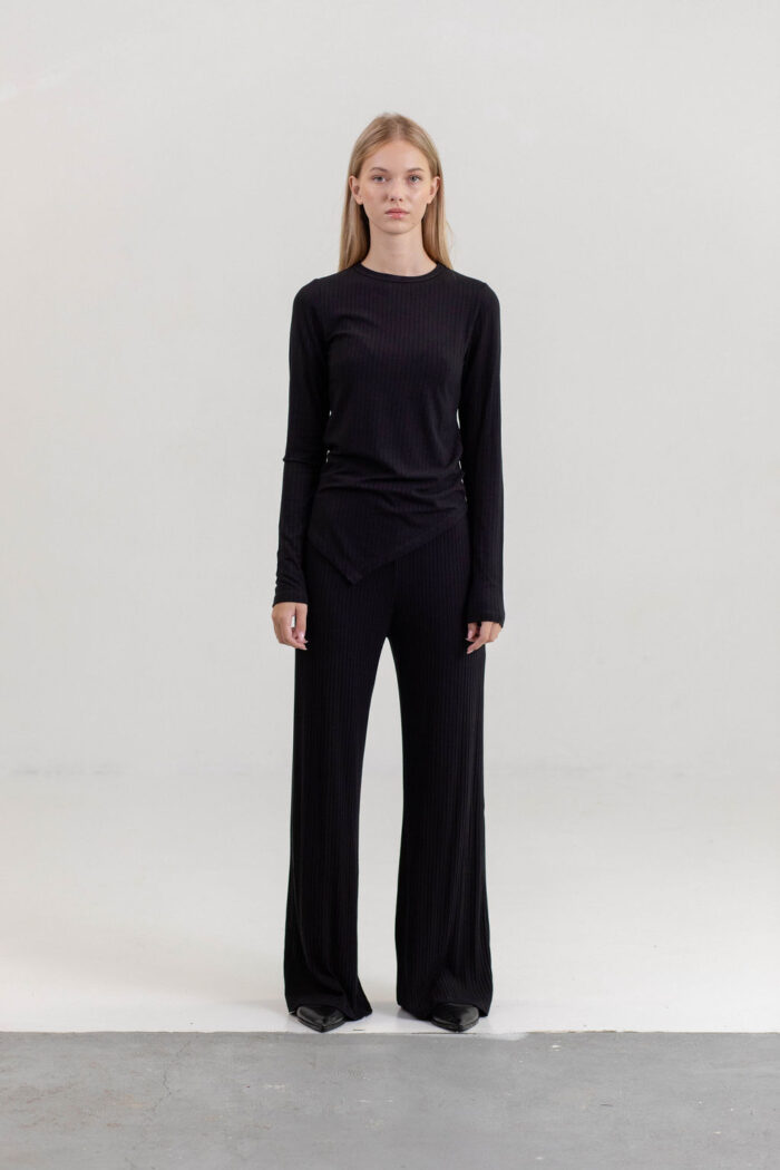 PANTALONE DERBY VISCOSE BLACK - Slika 5