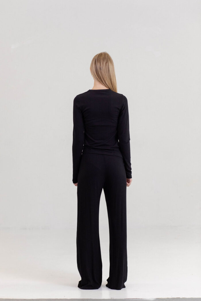 PANTALONE DERBY VISCOSE BLACK - Slika 6