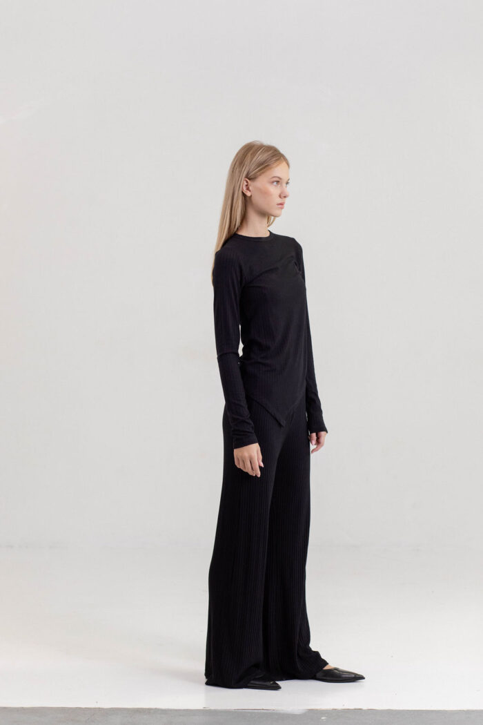 PANTALONE DERBY VISCOSE BLACK - Slika 7