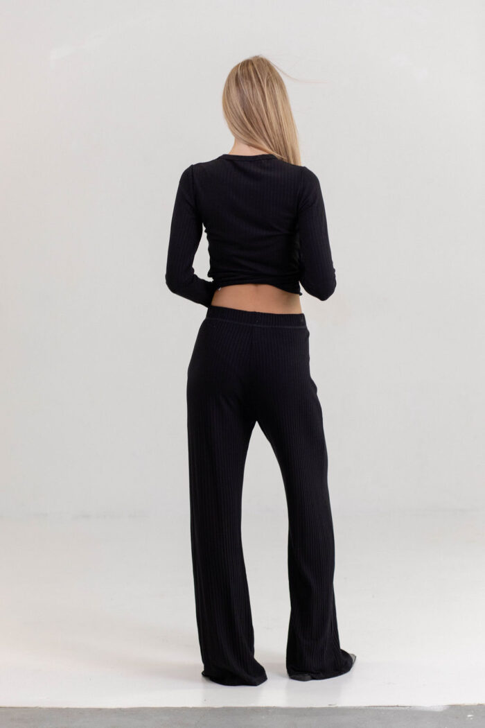 PANTALONE DERBY VISCOSE BLACK - Slika 2
