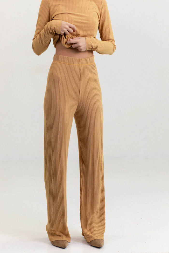 PANTALONE DERBY VISCOSE OKER - Slika 6