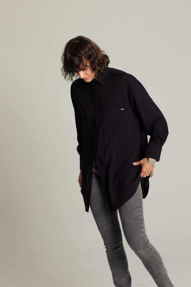 košulja oversized black