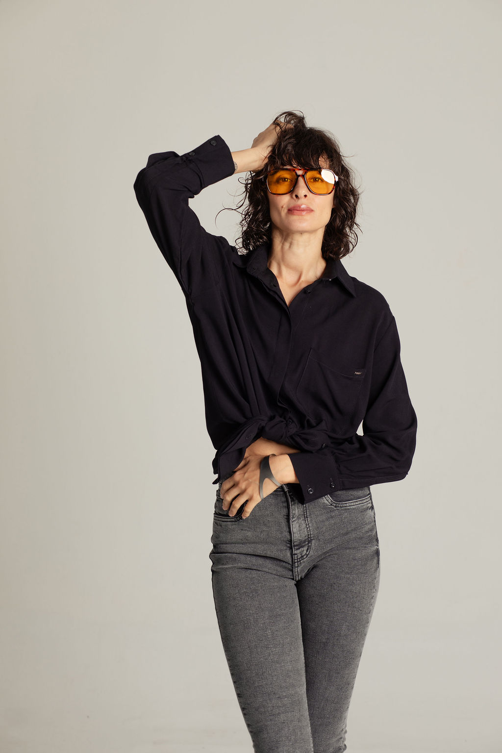 029A6535 KOŠULJA OVERSIZED BLACK - Slika 2
