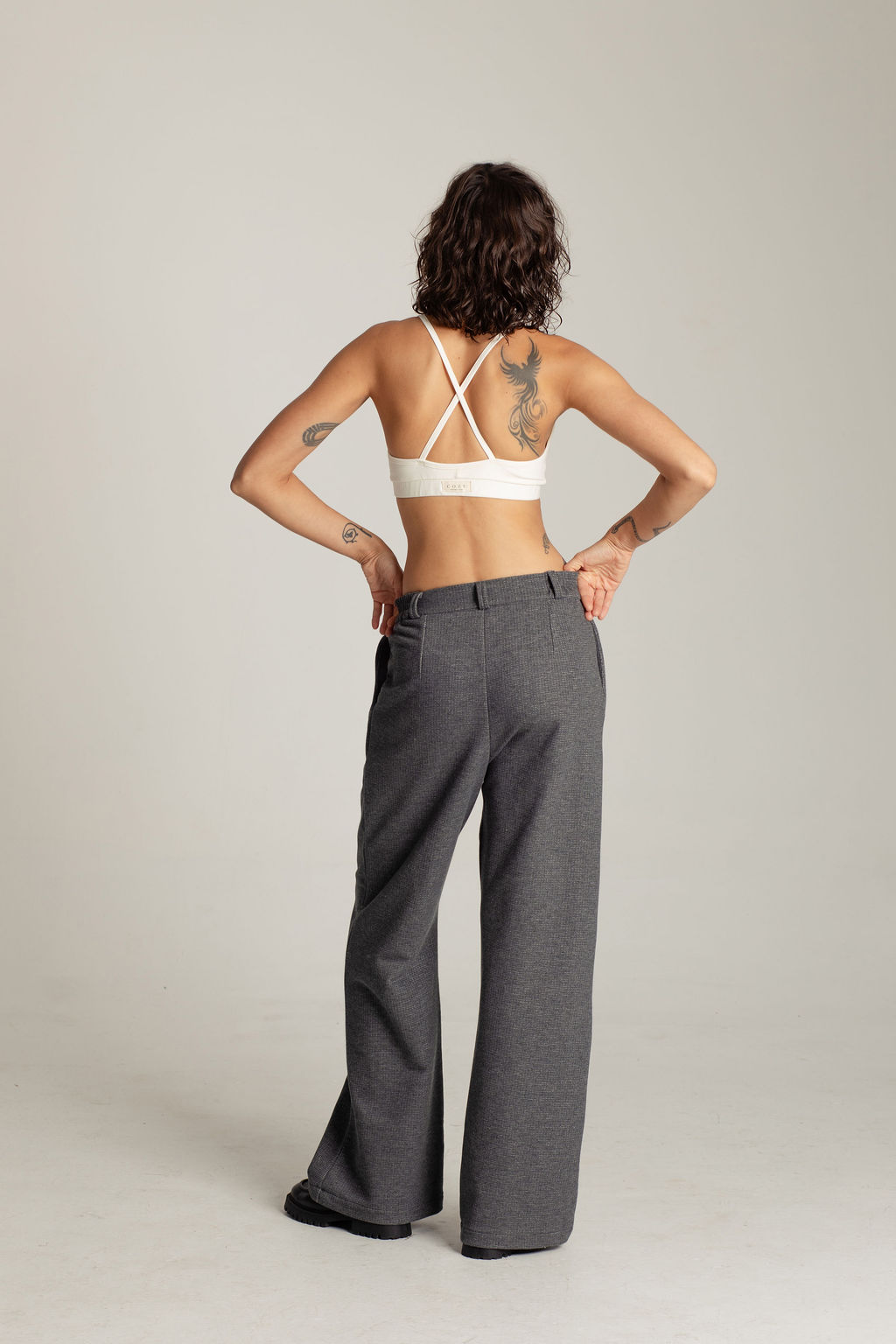 029A6624 PANTALONE HAMPTONS PIQUE DARK GREY - Slika 3