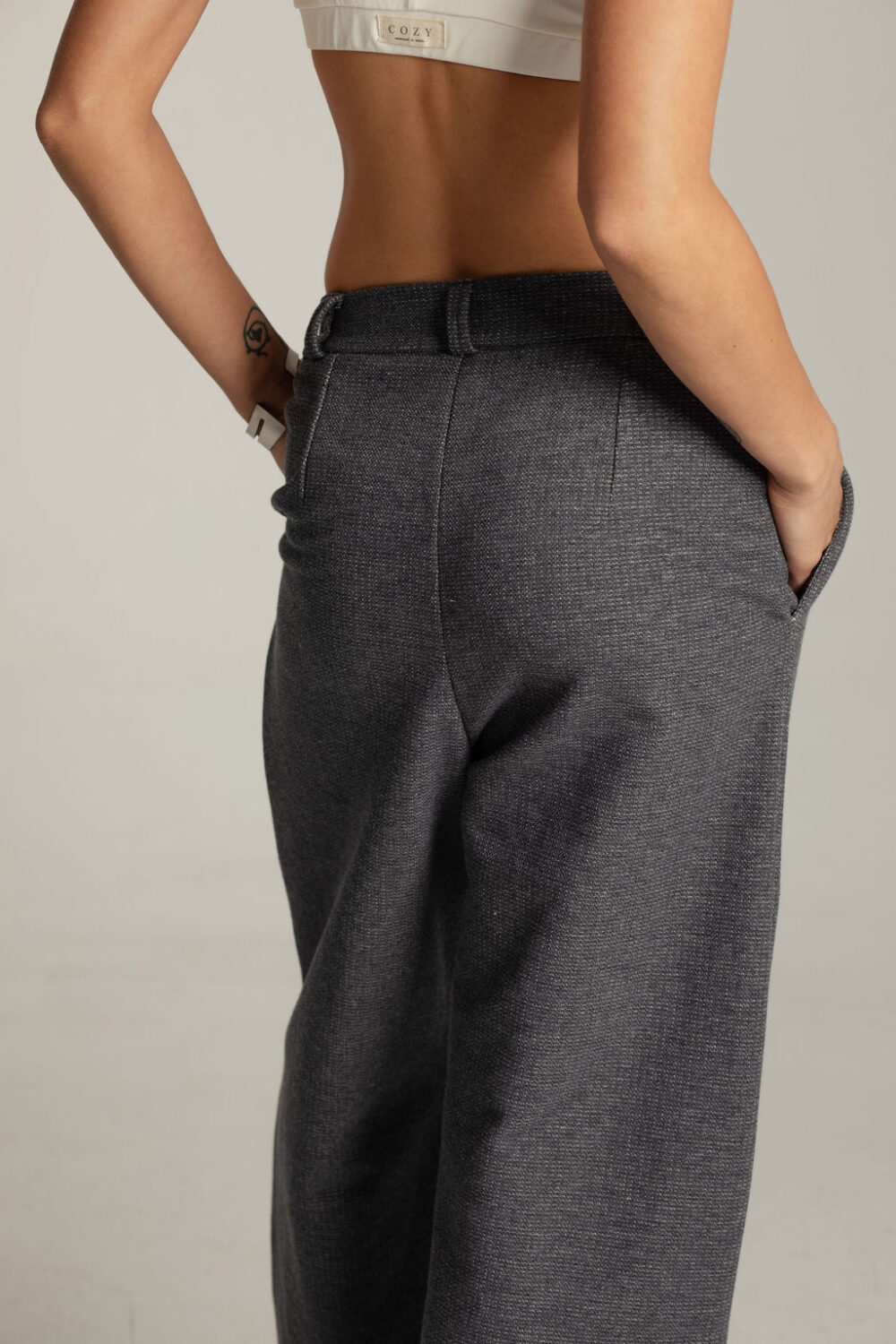 PANTALONE HAMPTONS PIQUE DARK GREY - Slika 6