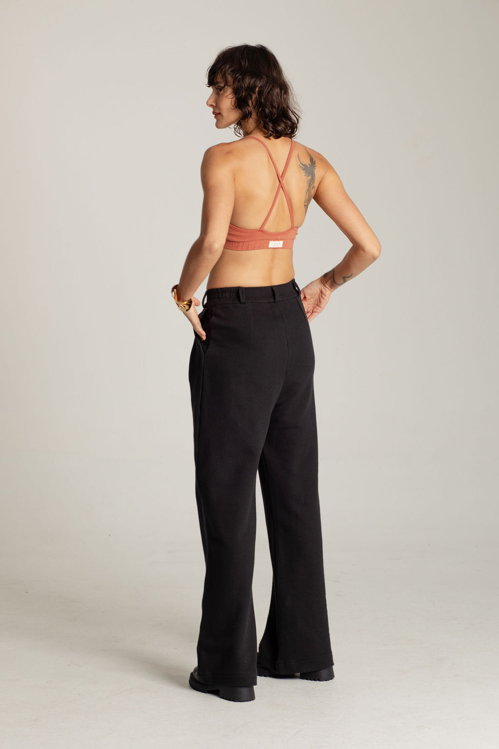 029A6660 PANTALONE HAMPTONS PIQUE BLACK - Slika 2