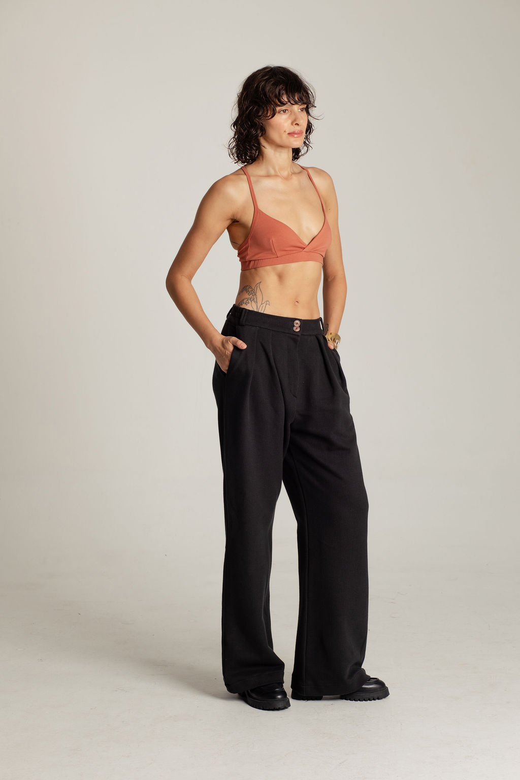 029A6668 PANTALONE HAMPTONS PIQUE BLACK - Slika 6