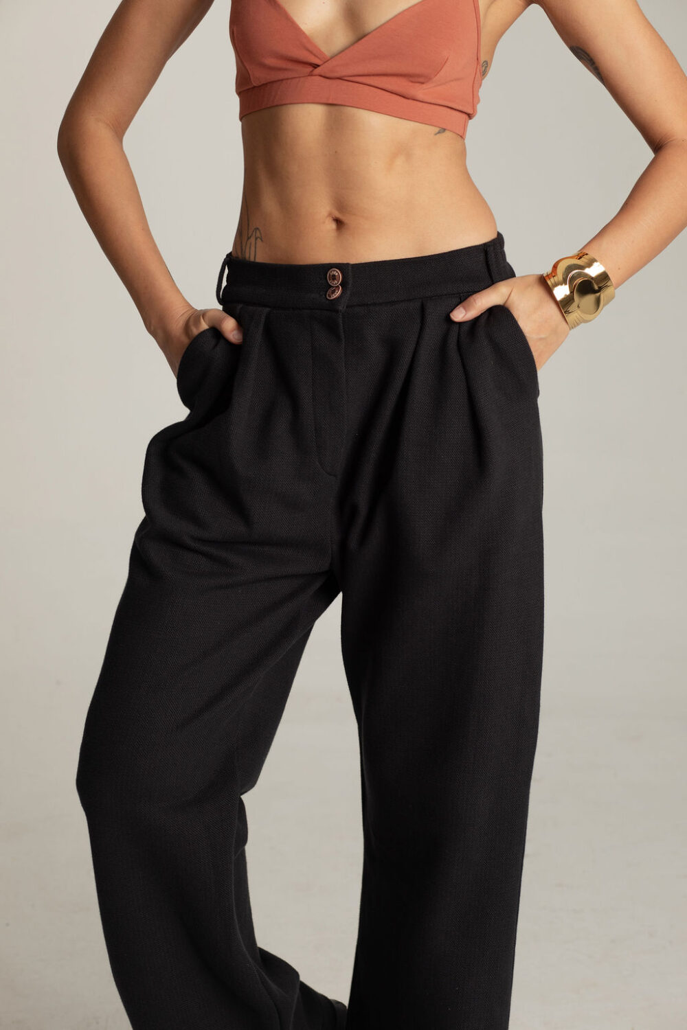 PANTALONE HAMPTONS PIQUE BLACK - Slika 4