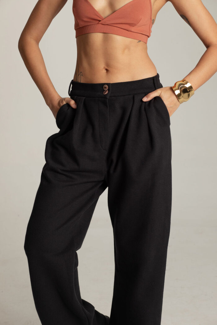 PANTALONE HAMPTONS PIQUE BLACK - Slika 4