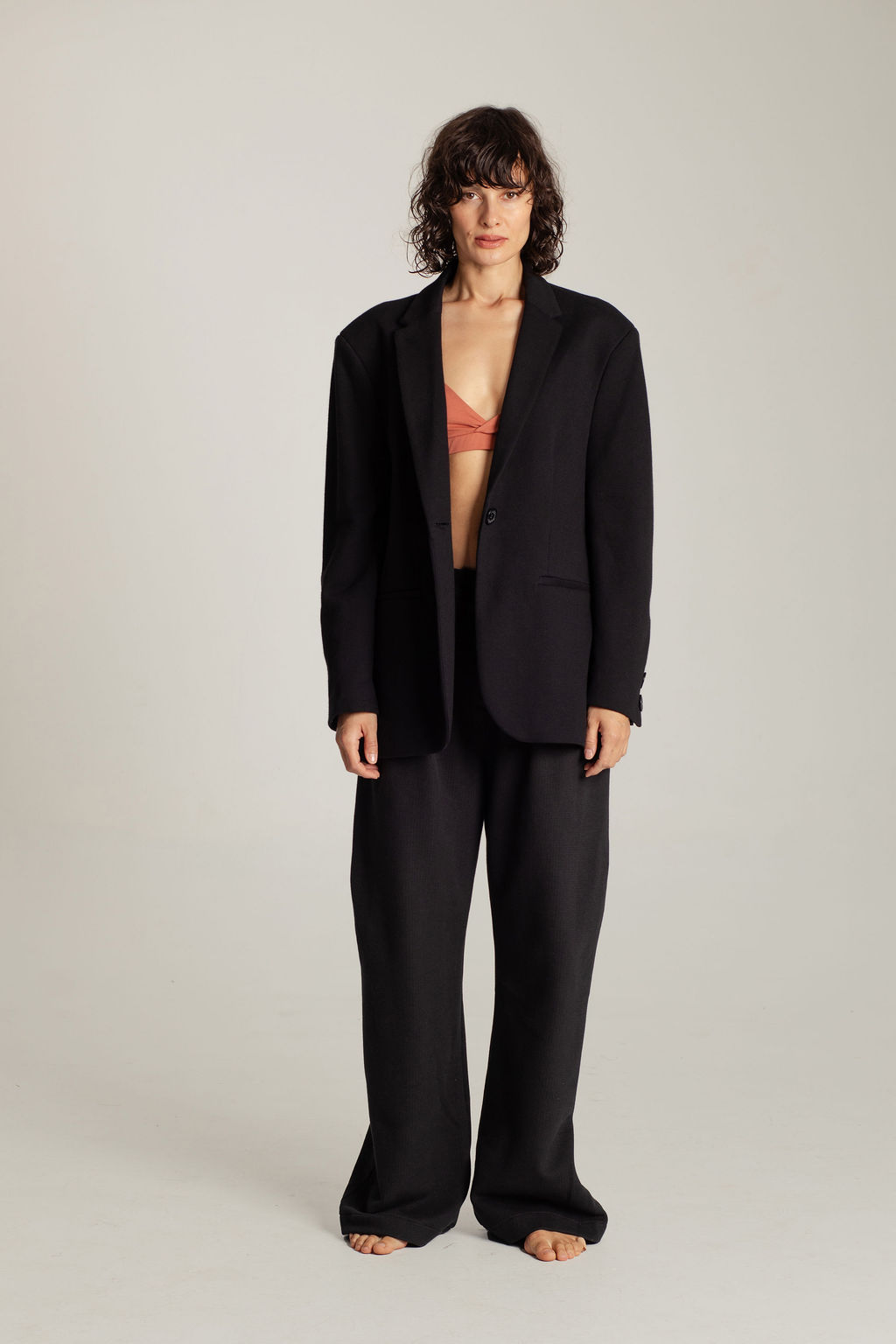 029A6682 PANTALONE HAMPTONS PIQUE BLACK - Slika 3