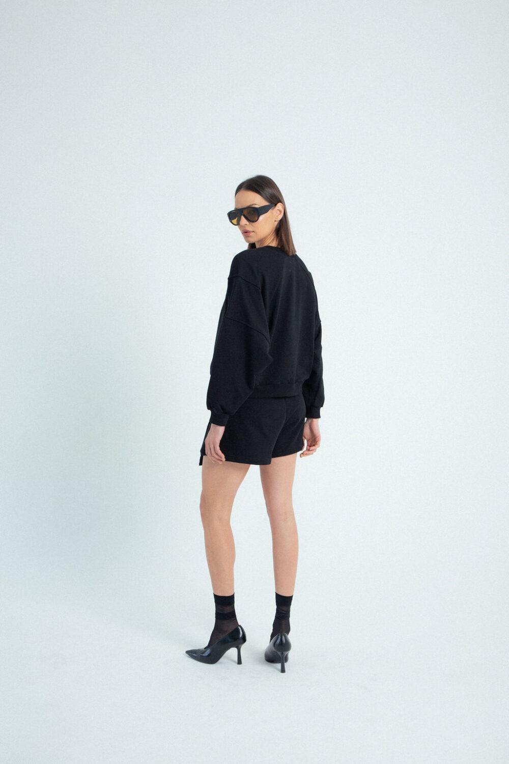 ŠORTS-SUKNJA PREKLOP BLACK - Slika 8