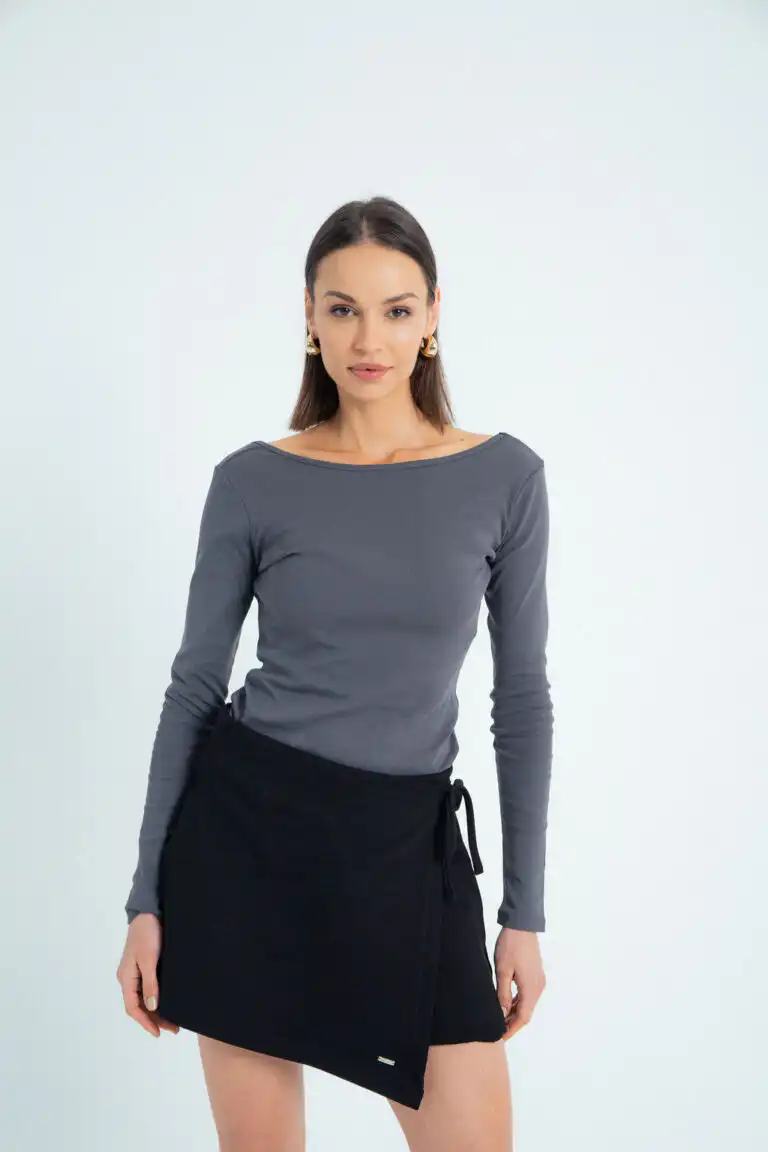 Šorts-suknja preklop black