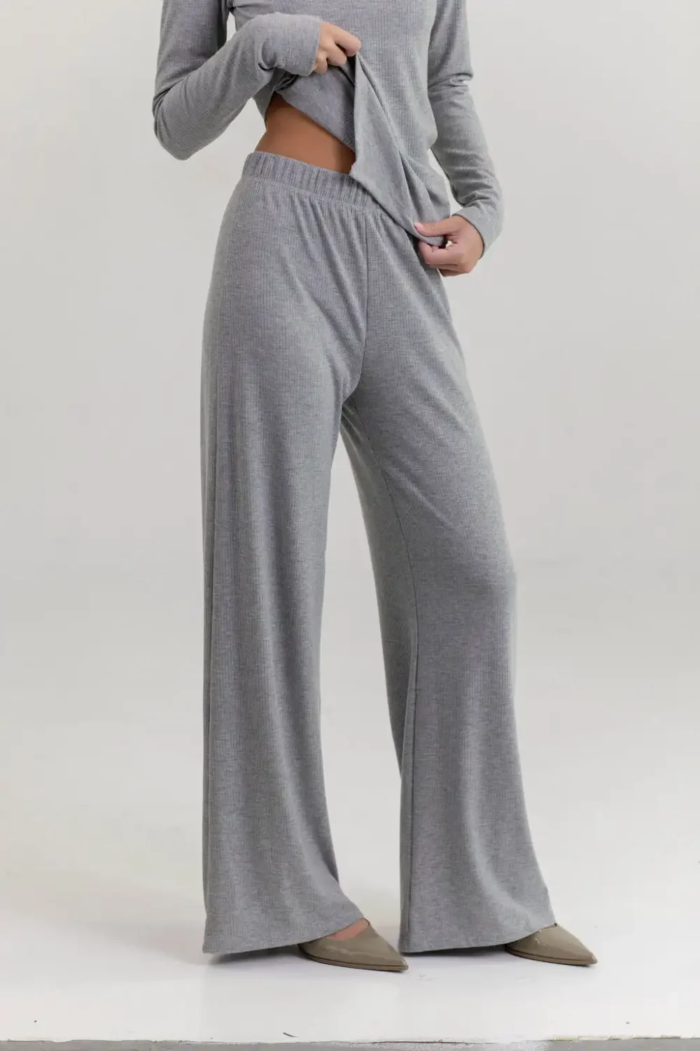 PANTALONE DERBY VISCOSE MELANGE - Slika 2