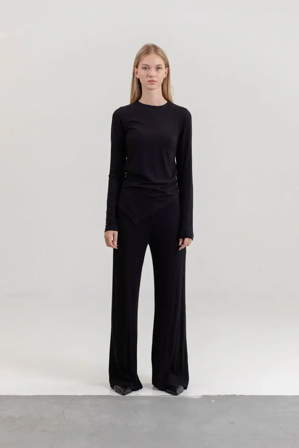PANTALONE DERBY VISCOSE BLACK - Slika 5