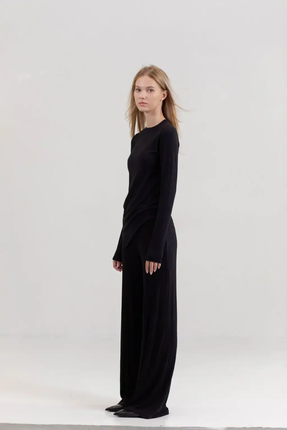 PANTALONE DERBY VISCOSE BLACK - Slika 3