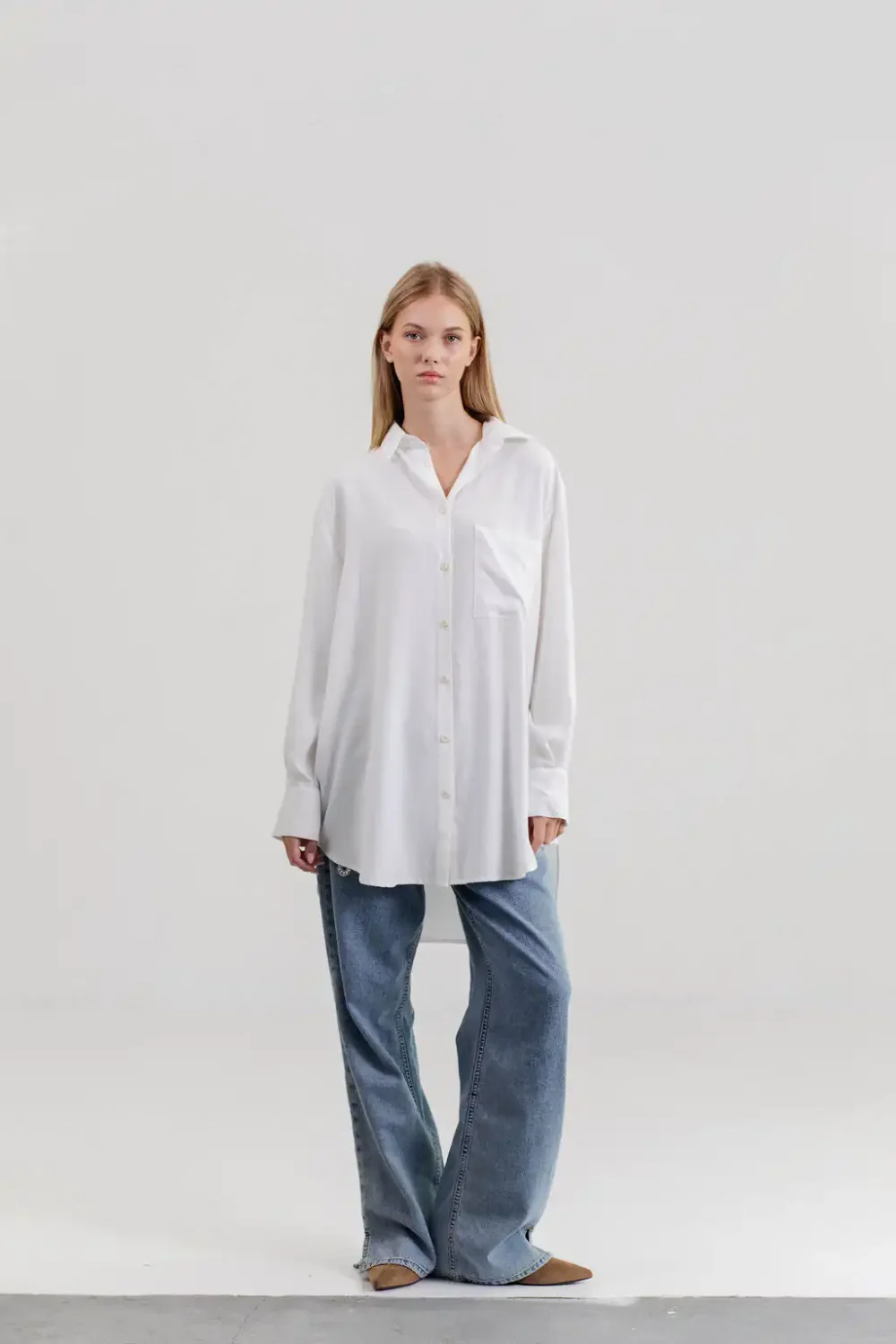 KOŠULJA OVERSIZED OFF WHITE - Slika 6