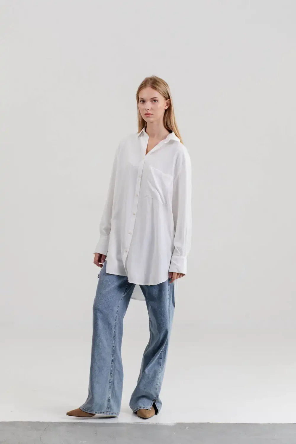 KOŠULJA OVERSIZED OFF WHITE - Slika 12