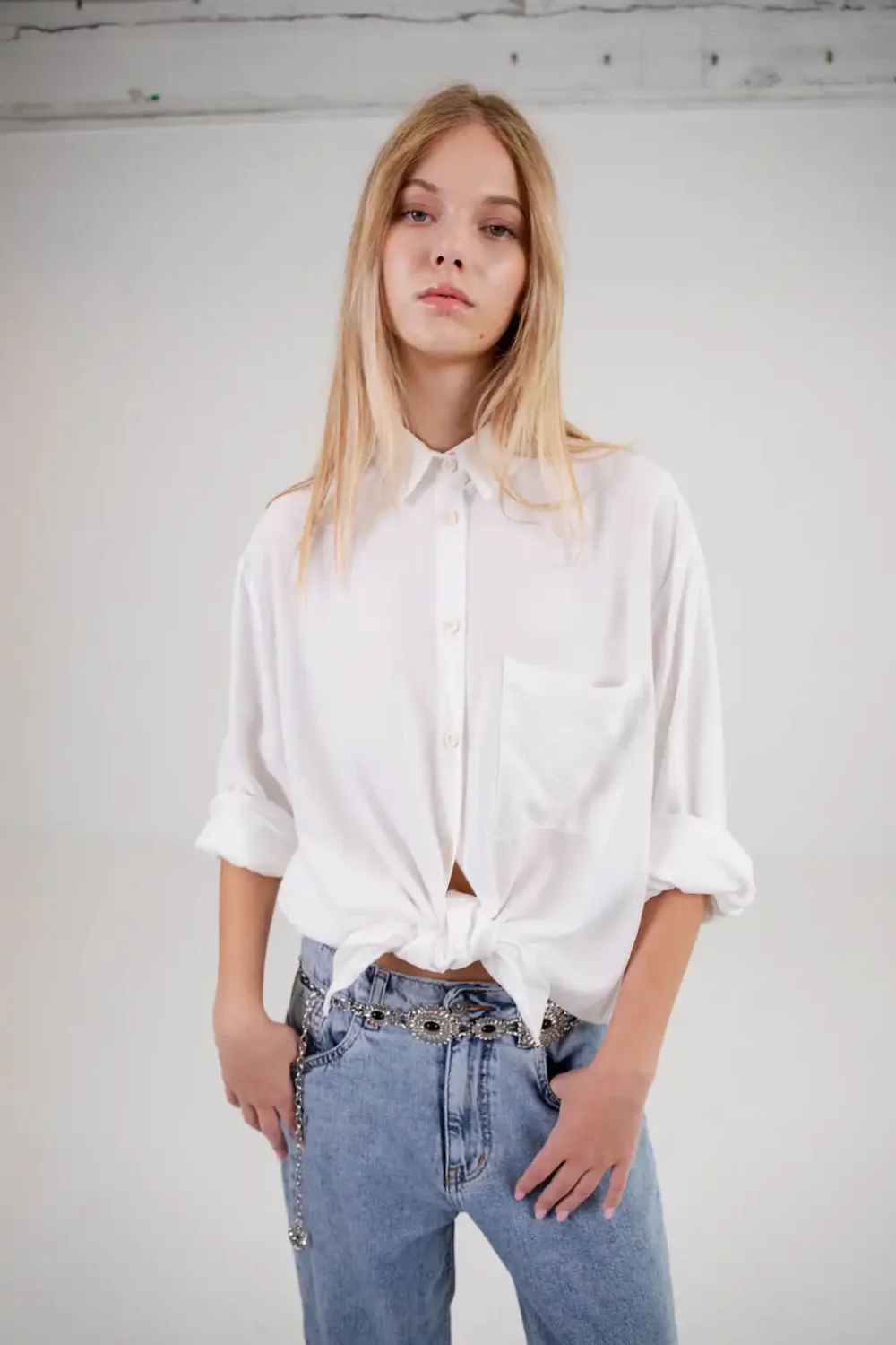 KOŠULJA OVERSIZED OFF WHITE - Slika 7