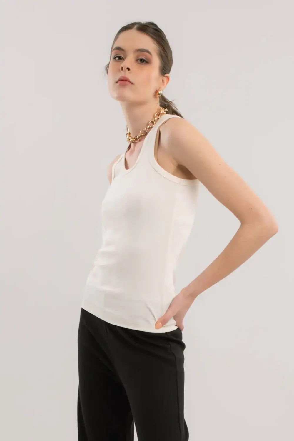 MAJICA ATLET ORGANIC OFF WHITE - Slika 2
