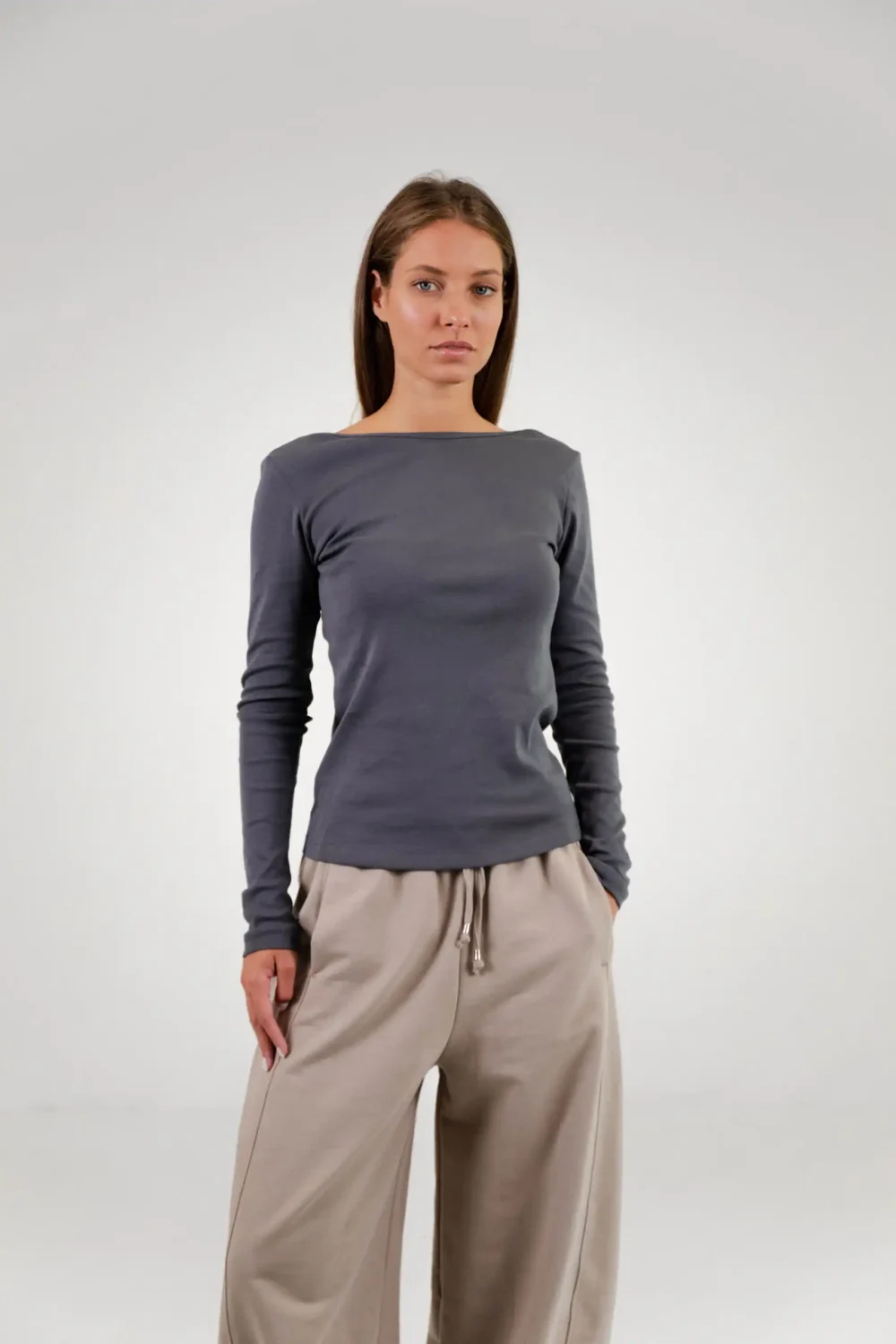 MAJICA ORGANIC NOA DARK GREY - Slika 3