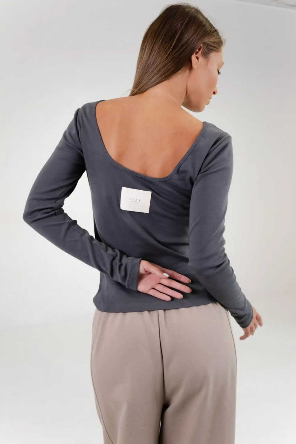 MAJICA ORGANIC NOA DARK GREY - Slika 4