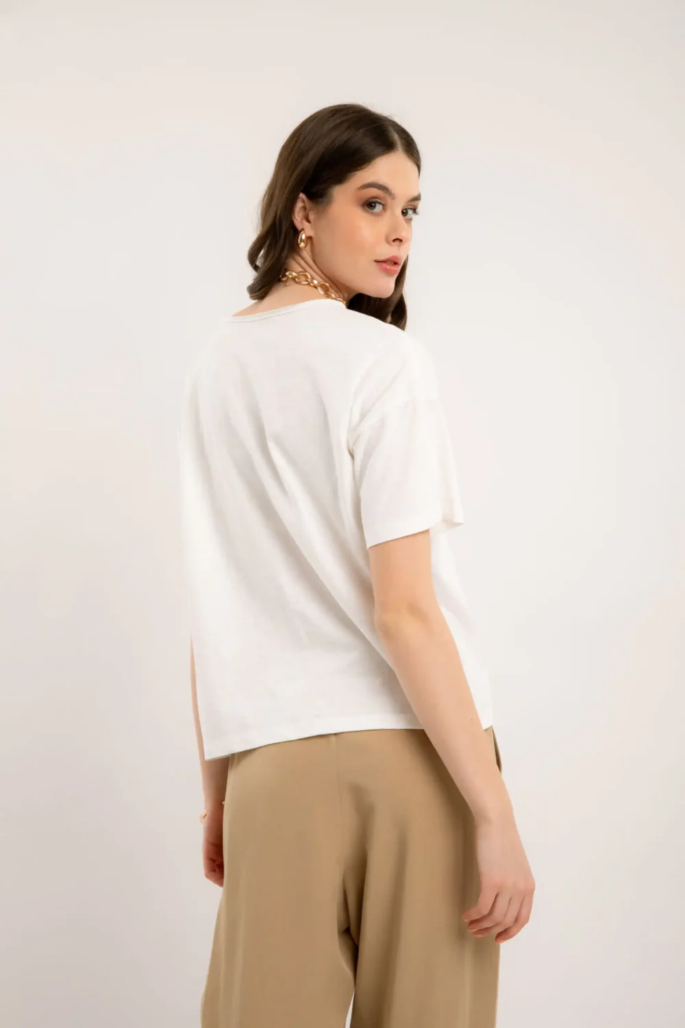 MAJICA NOEL ORGANIC OFF WHITE - Slika 2