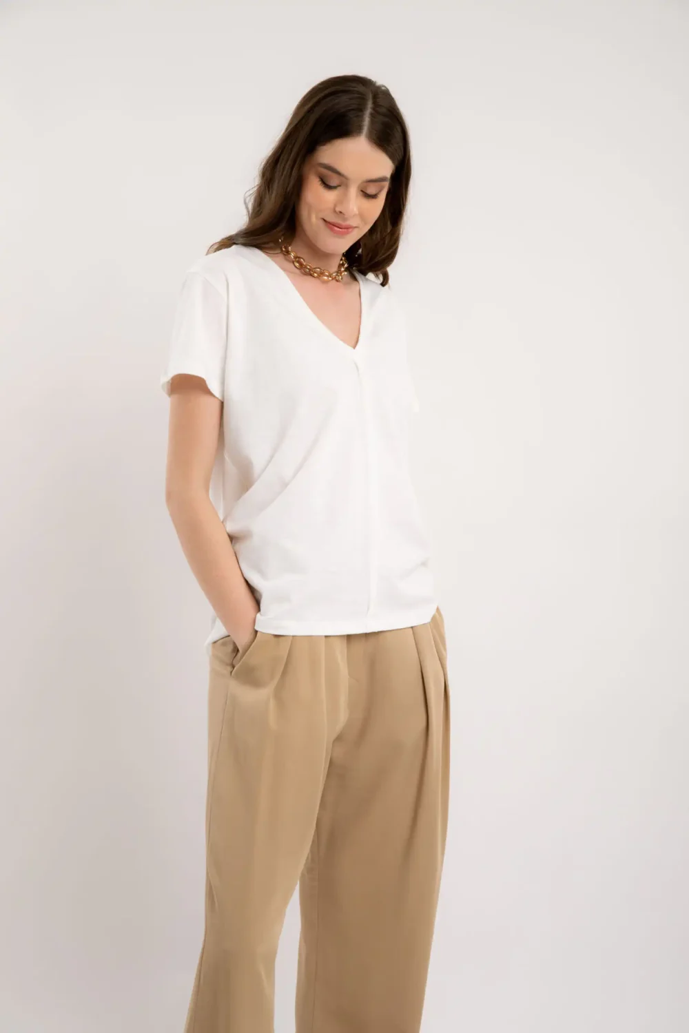 MAJICA ANTIGONA ORGANIC OFF WHITE - Slika 5