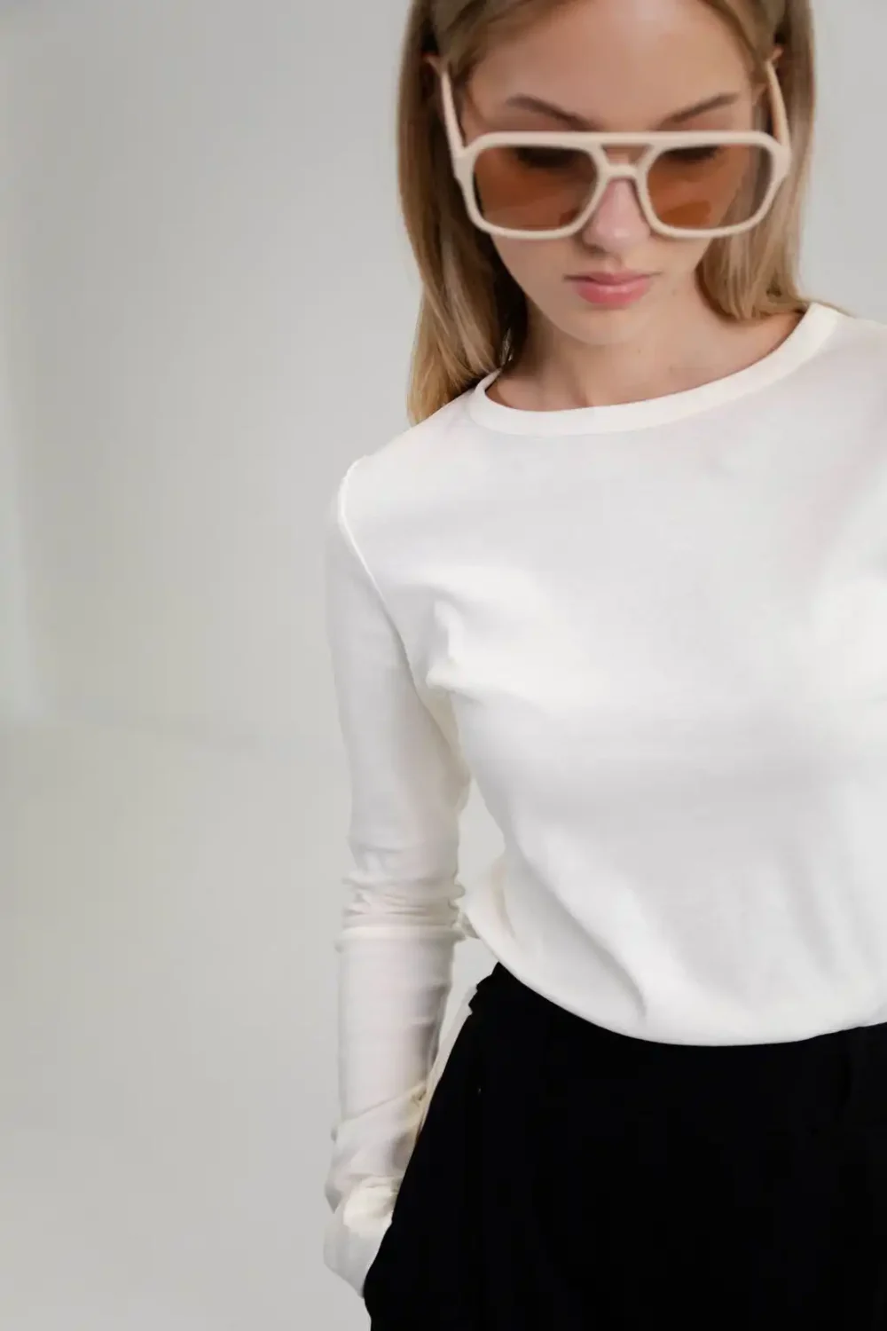 MAJICA BASIC OFF WHITE - Slika 6