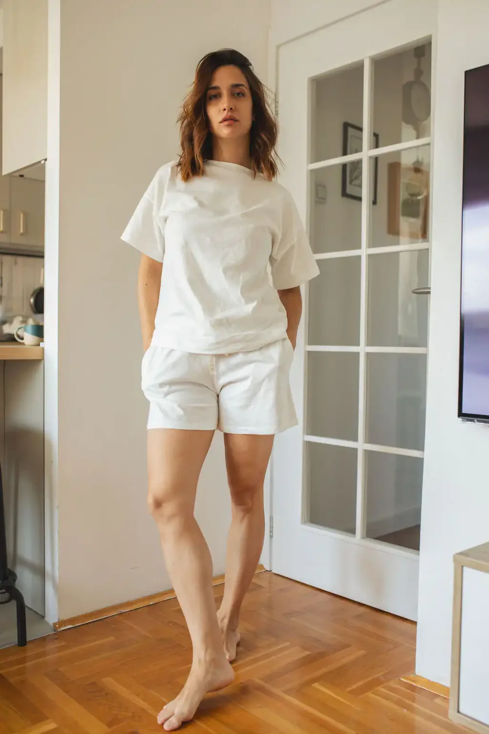LETNJA PIDŽAMA ORGANIC OFF WHITE - Slika 7