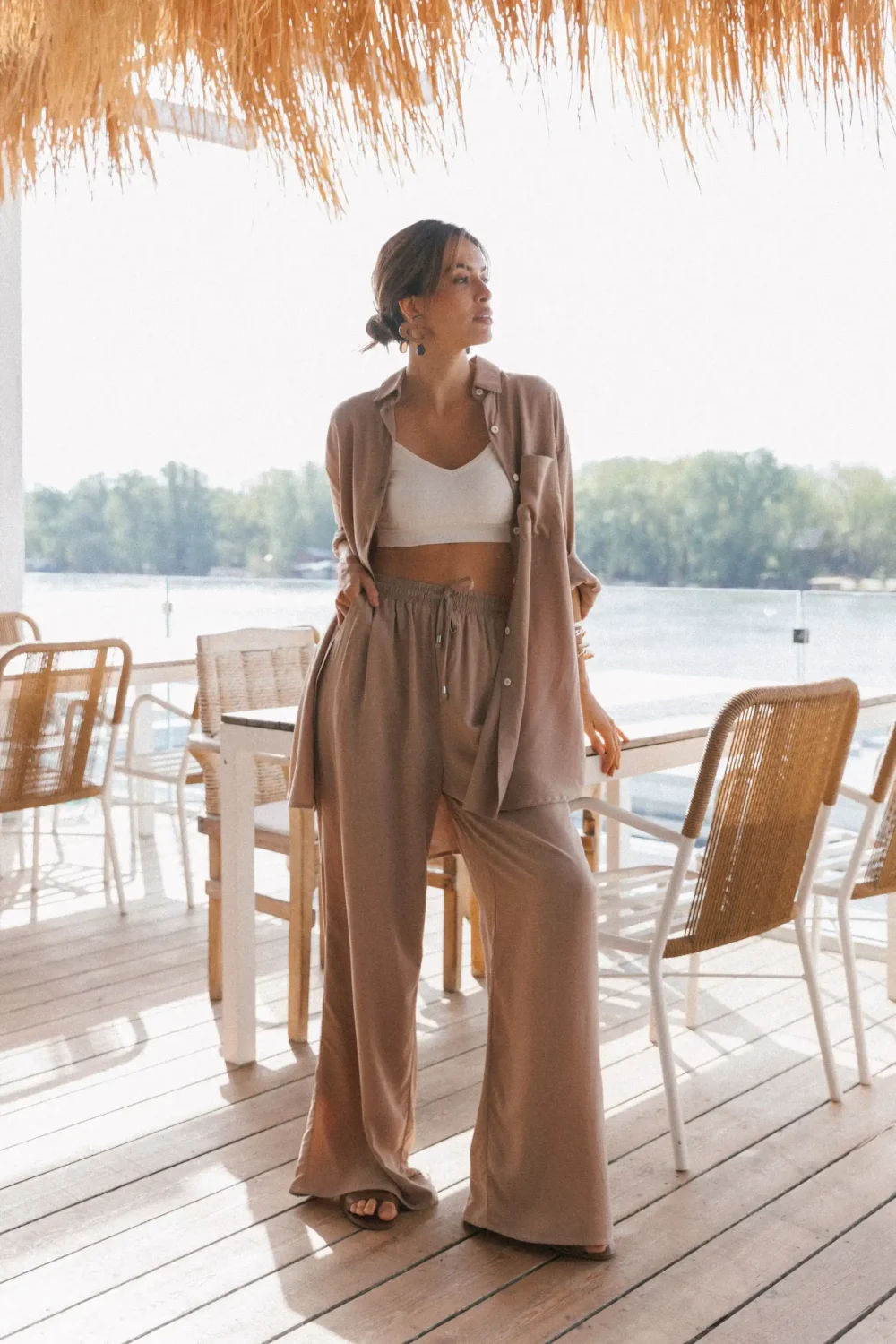 PANTALONE LAGANINI LATTE - Slika 11