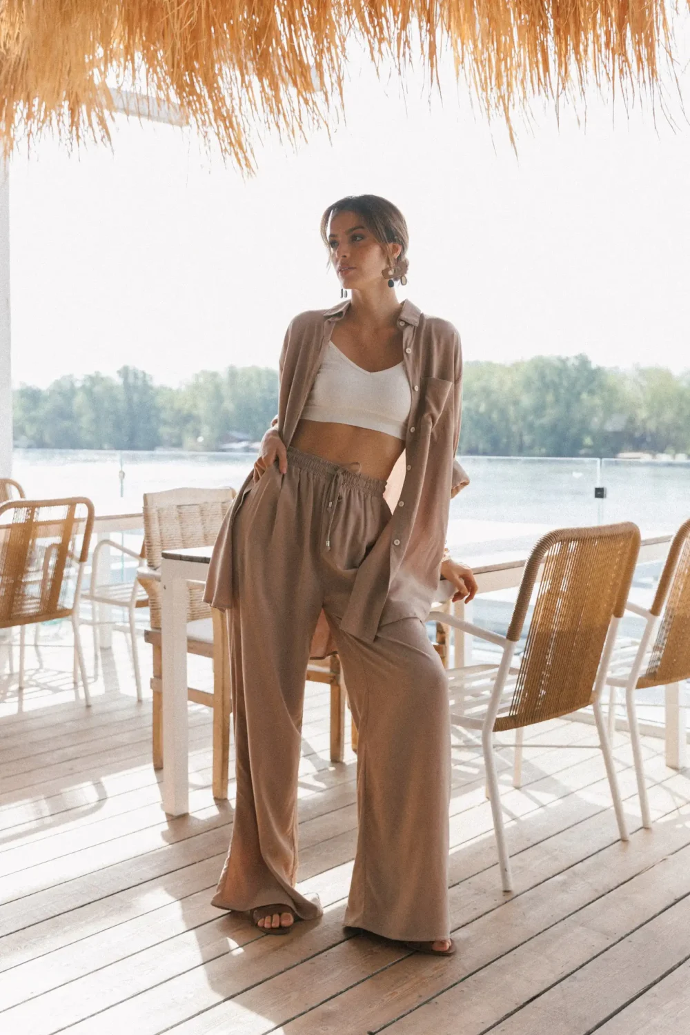 PANTALONE LAGANINI LATTE - Slika 7