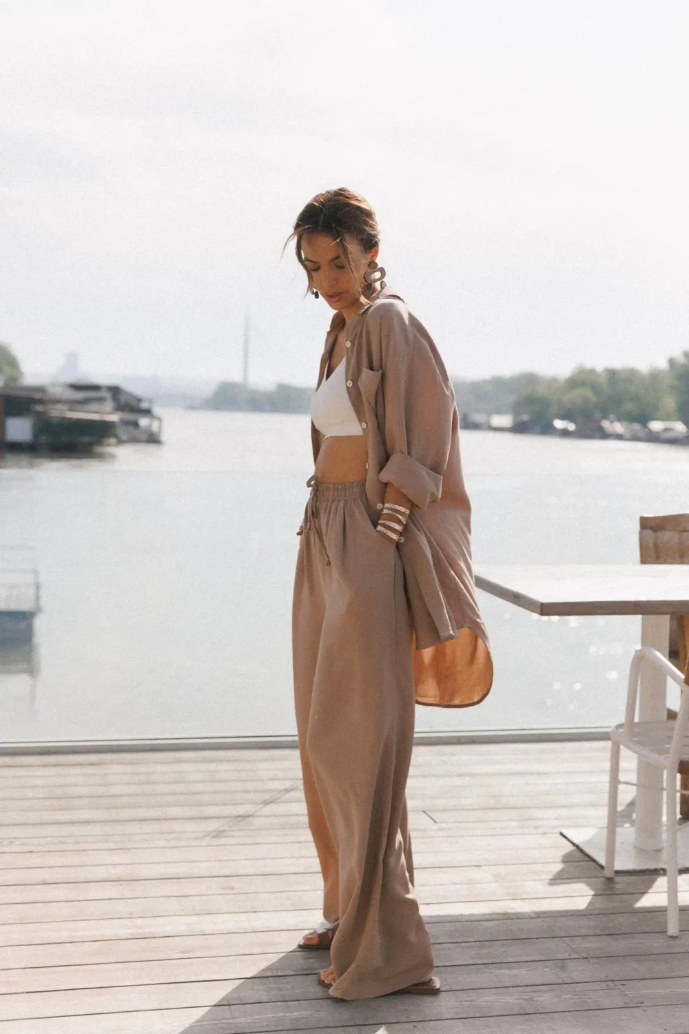 PANTALONE LAGANINI LATTE - Slika 14