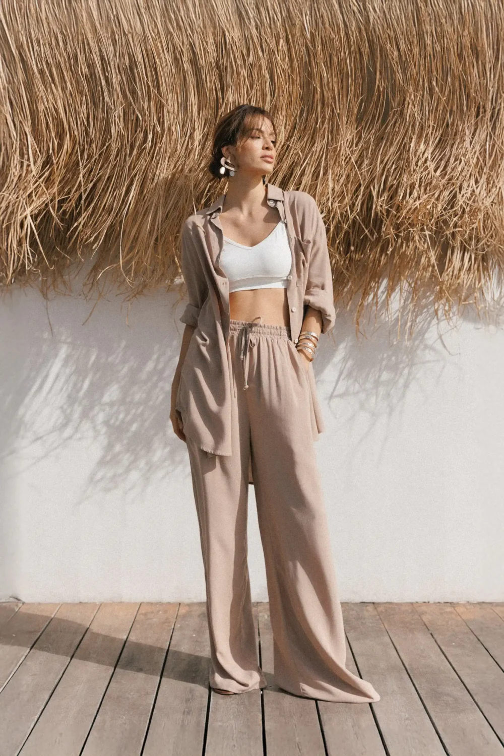 PANTALONE LAGANINI LATTE - Slika 9