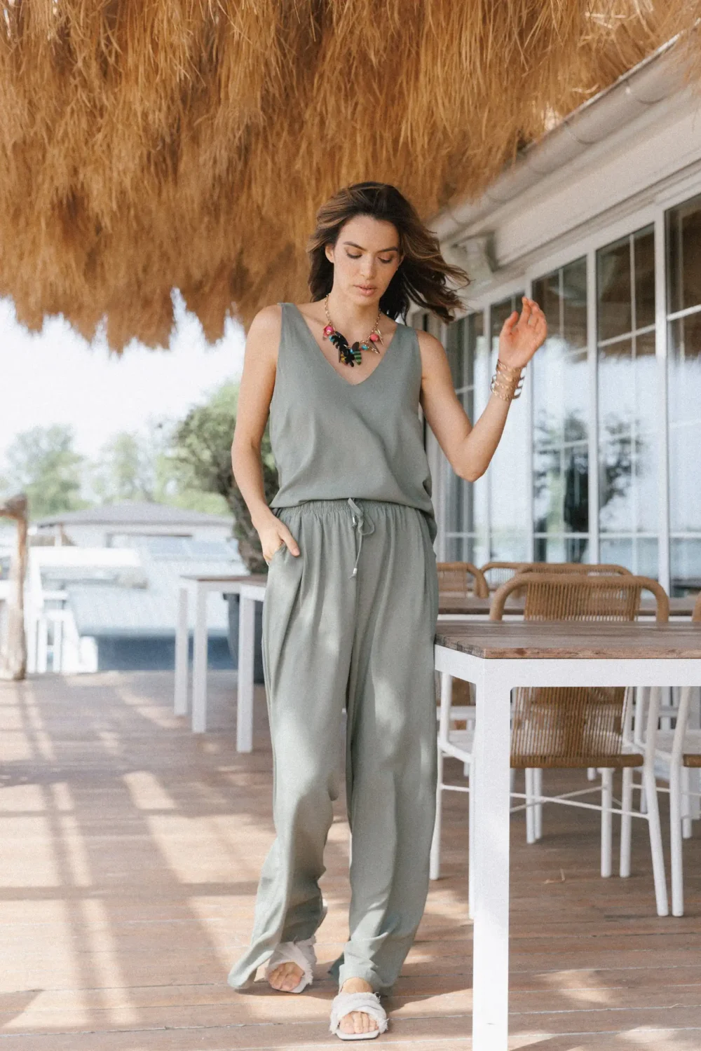 MAJICA LAGANINI LUX OLIVE - Slika 9