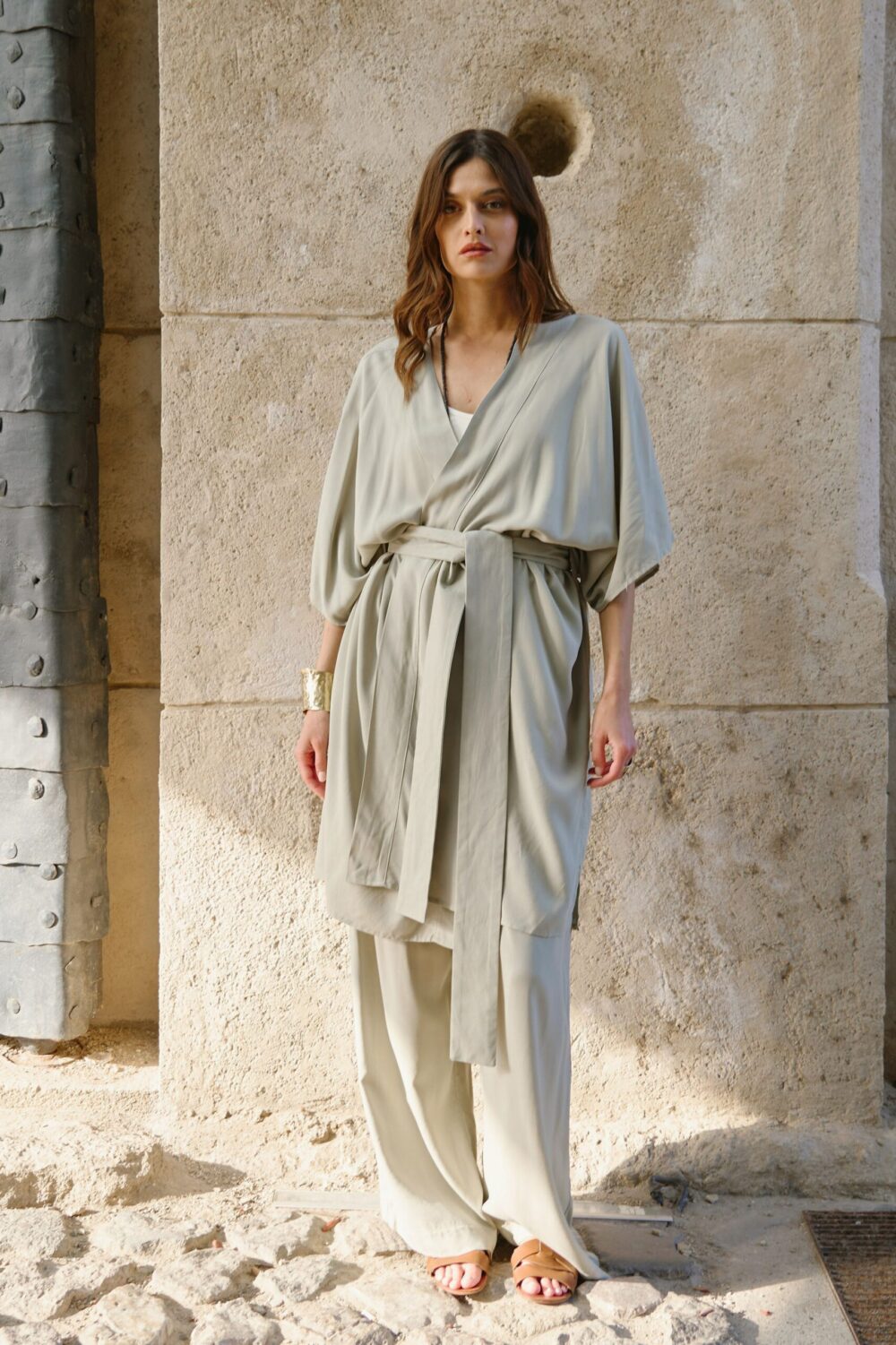 KIMONO LAGANINI OLIVE LIGHT