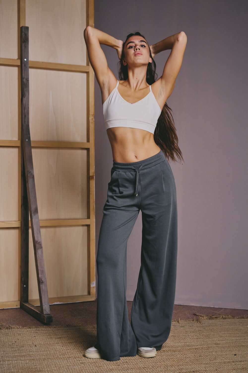 TRENERKA PALAZZO DARK GREY - Slika 4