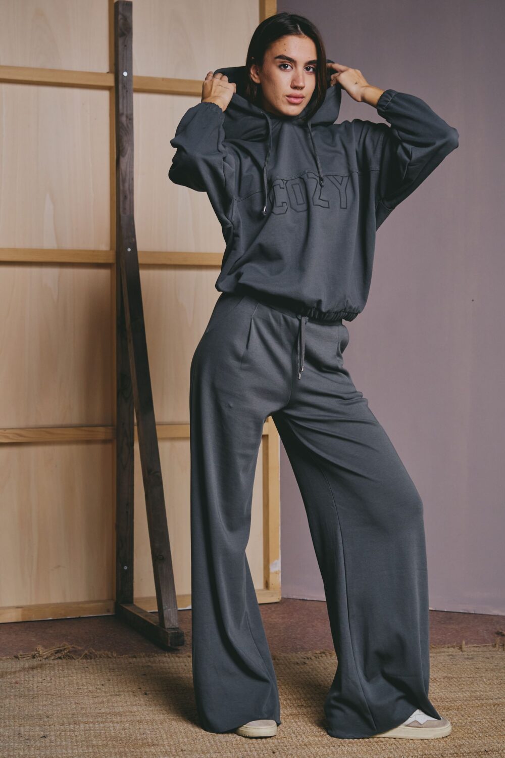 TRENERKA PALAZZO DARK GREY - Slika 6