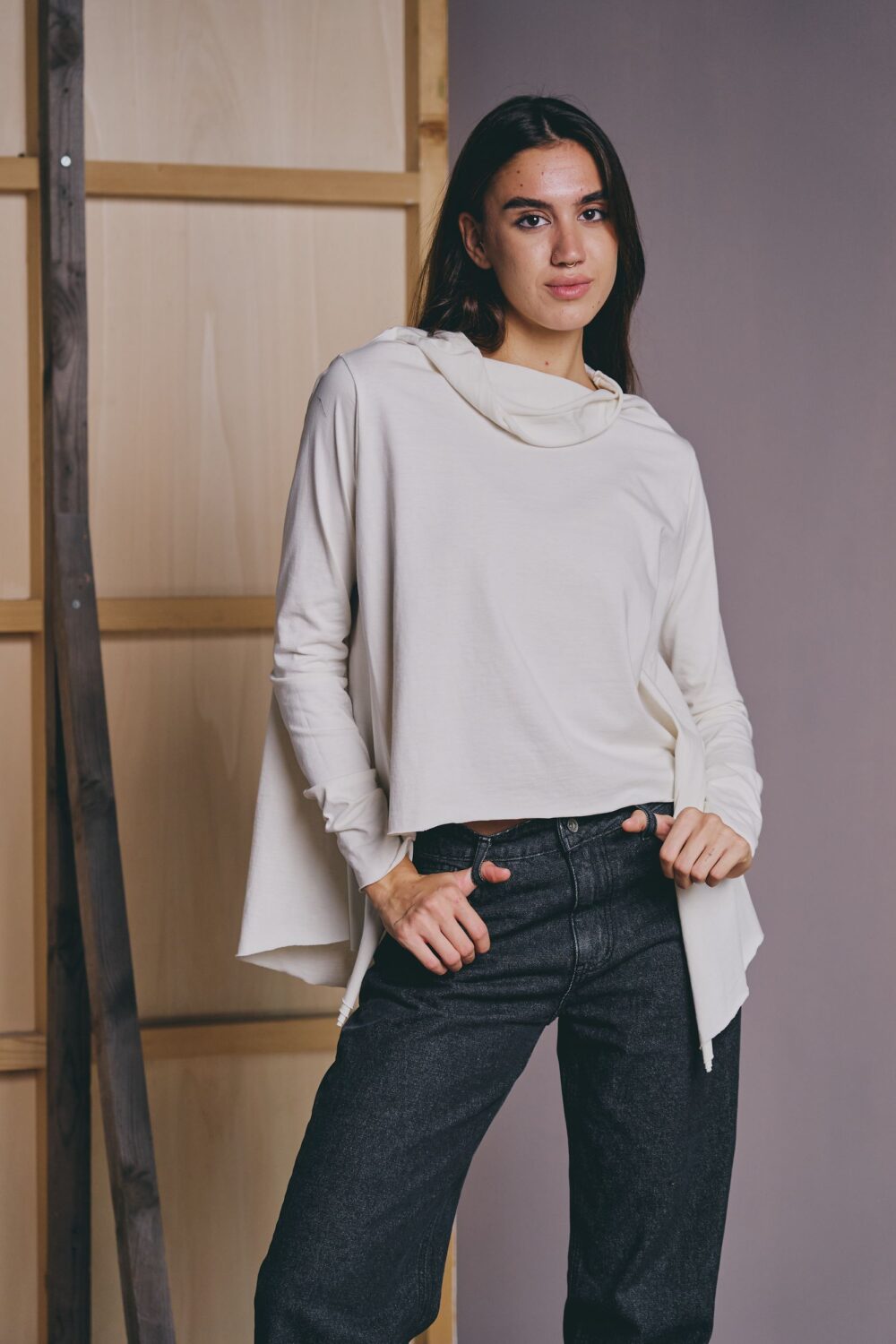 MAJICA NIA ORGANIC OFF WHITE - Slika 3