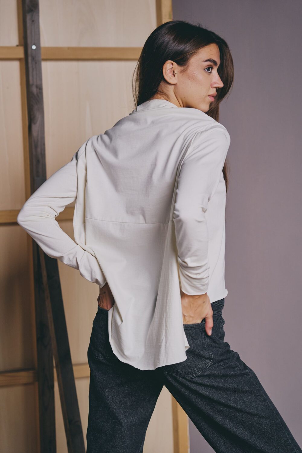 MAJICA NIA ORGANIC OFF WHITE - Slika 4