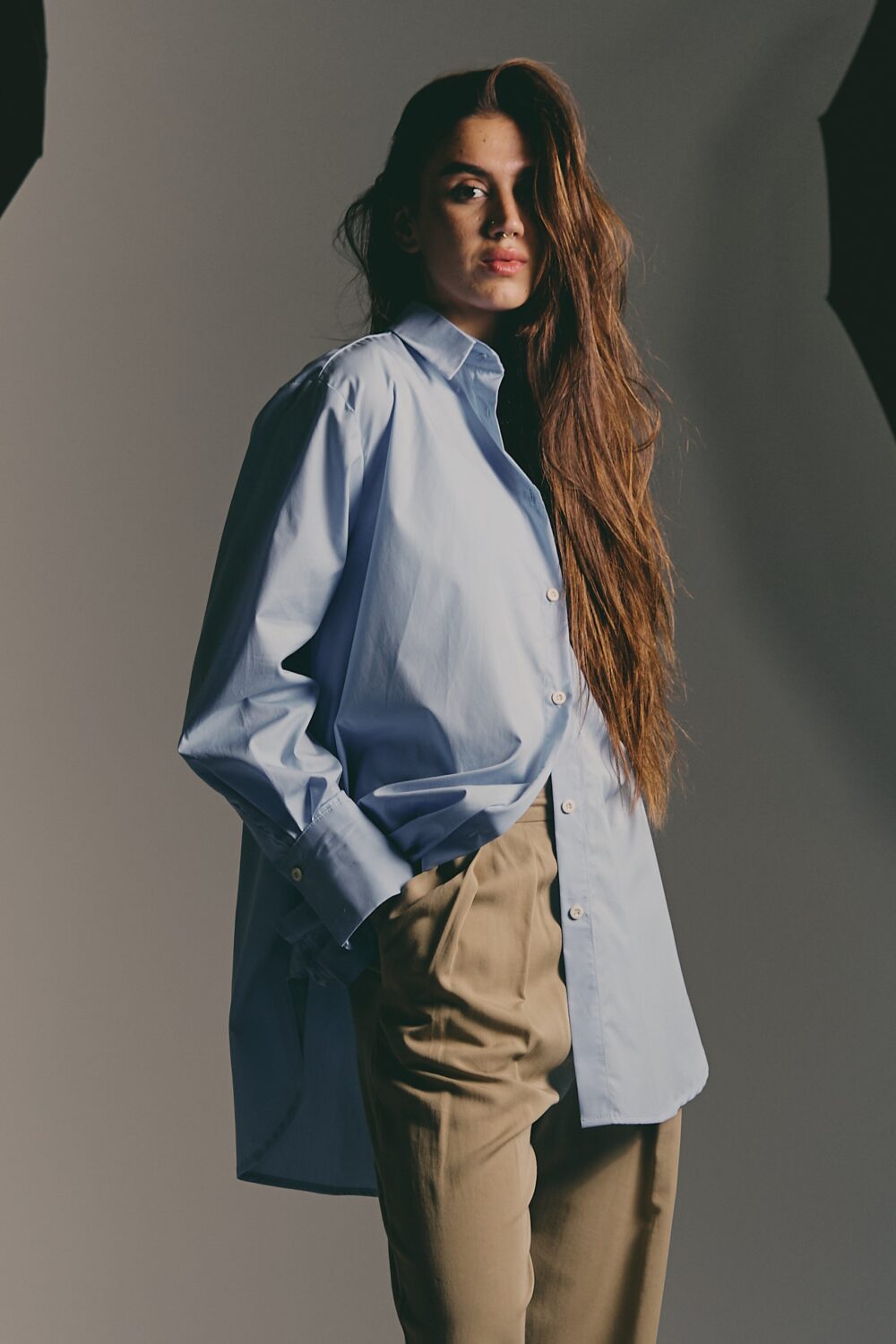 košulja oversized blue