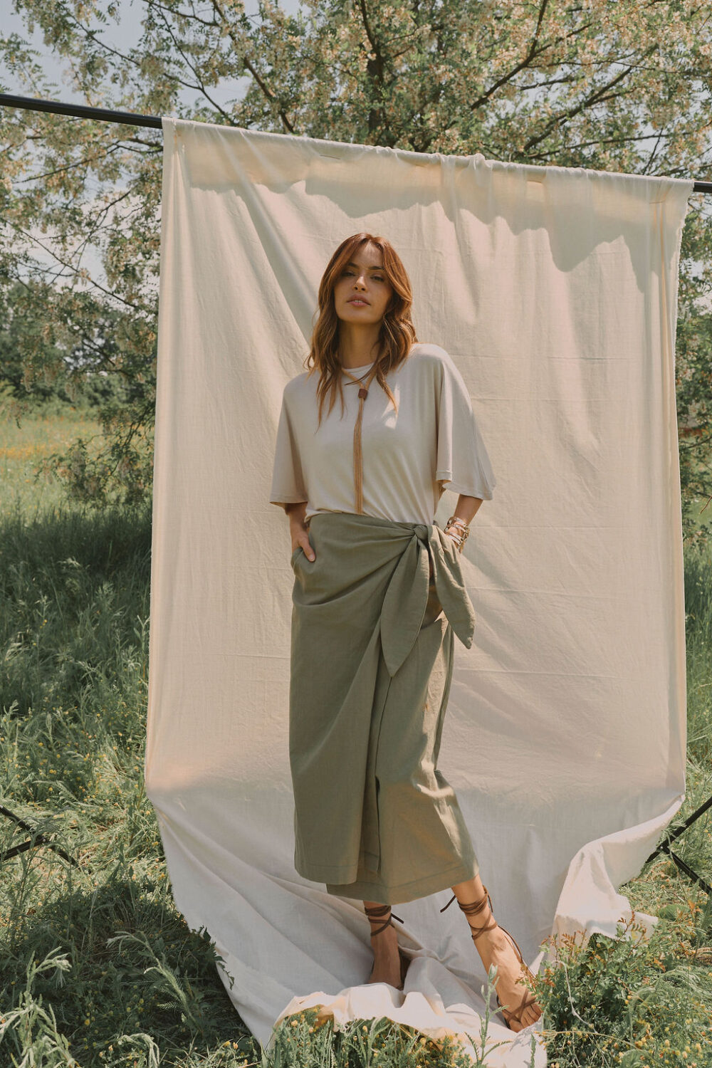 SUKNJA MIDI NAOMI OLIVE