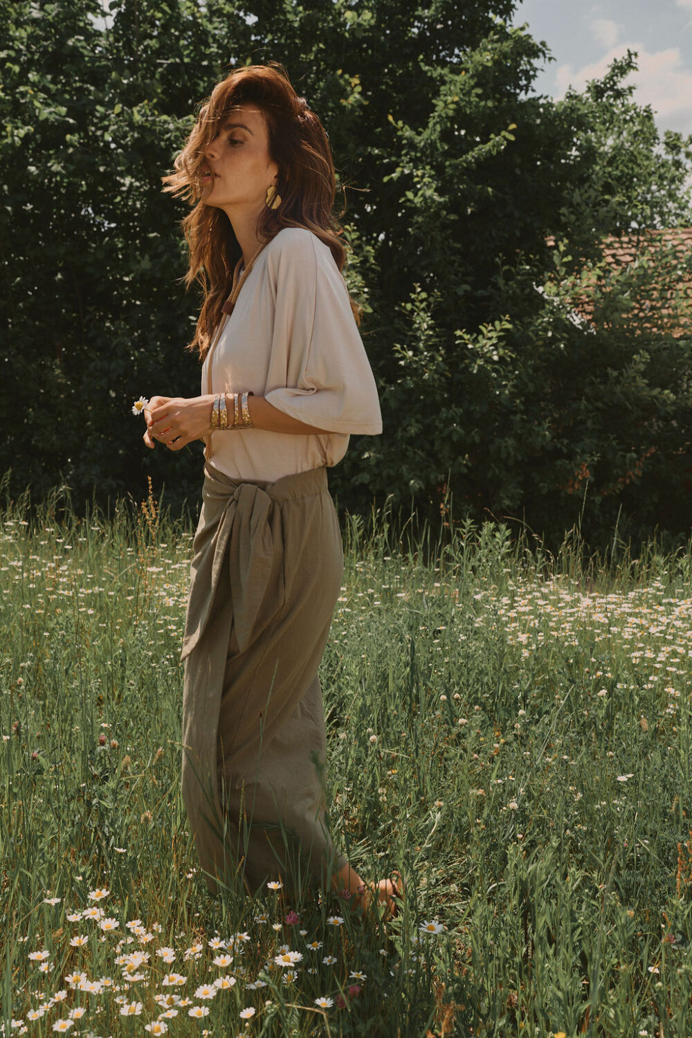 SUKNJA MIDI NAOMI OLIVE - Slika 4