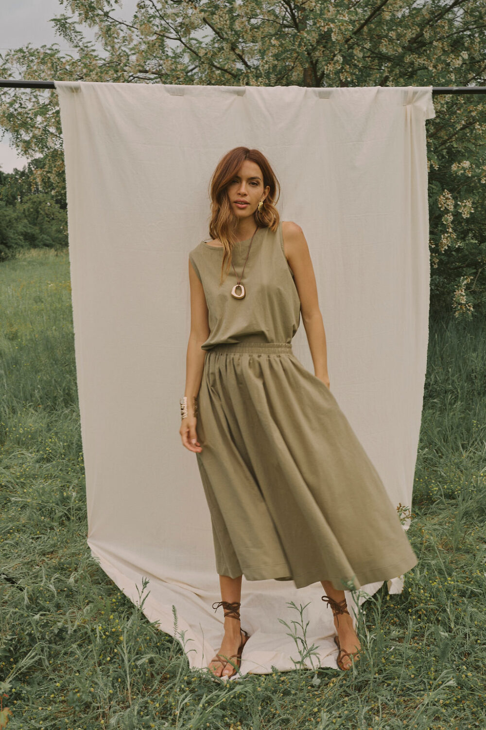 MAJICA CLASSY COTTON OLIVE - Slika 4