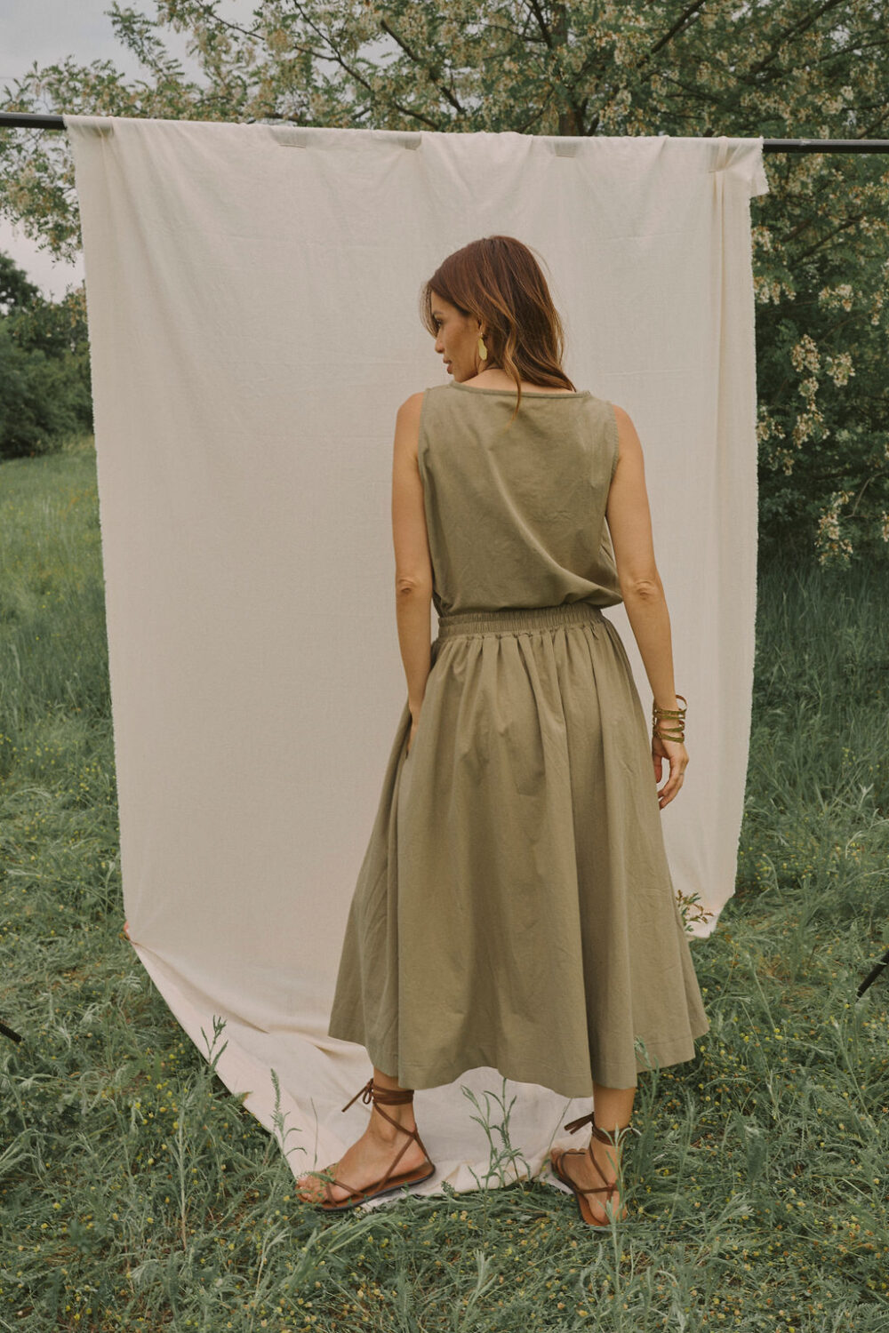 MAJICA CLASSY COTTON OLIVE - Slika 3
