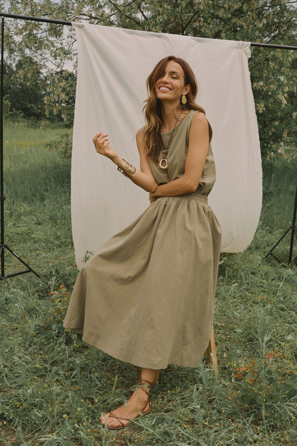 SUKNJA LUNAR COTTON OLIVE - Slika 7