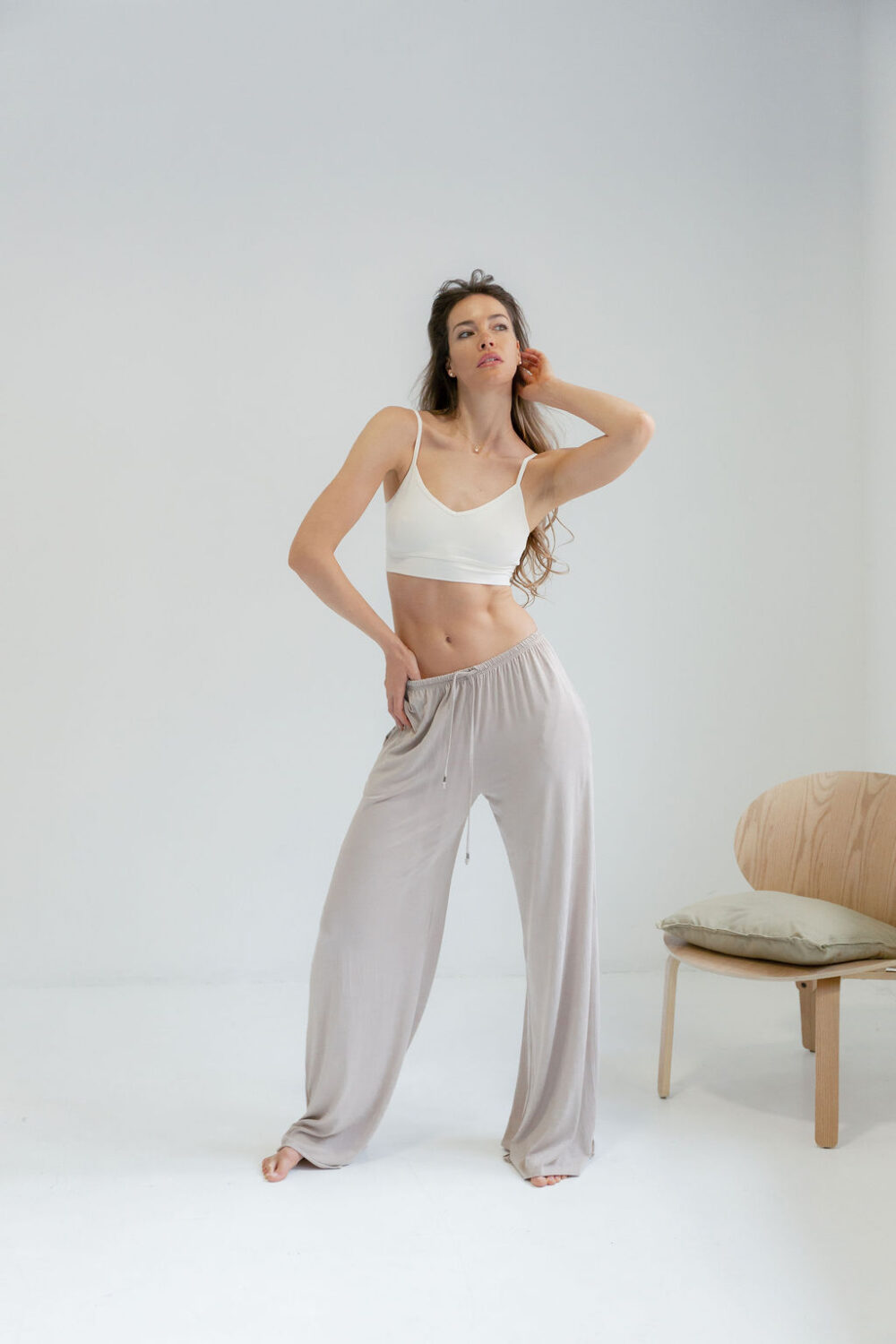 PANTALONE VISCOSE MOCHA - Slika 2