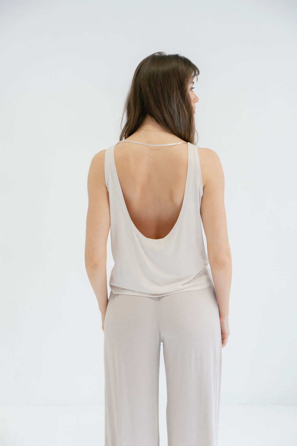 MAJICA TANK TOP CREAM - Slika 4